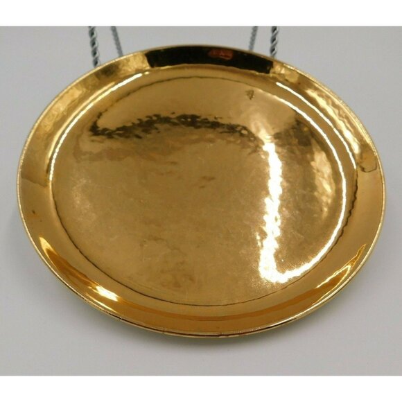 Vintage WS George Cavitt Shaw Gold Salad Plate Warranted 22 Karat Marked 120D - Picture 2 of 5